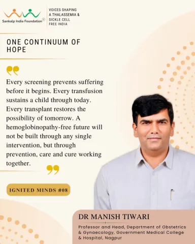 Dr Manish Tiwari — Ignited Minds: sharing their idea of Prevention and Cure